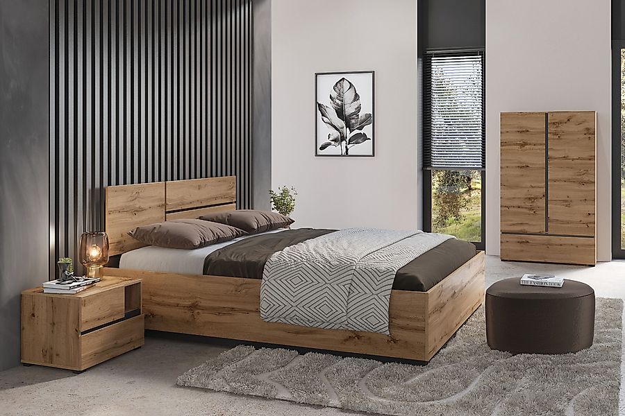 Home affaire Schlafzimmer-Set "Cross, moderne, grifflose Optik, FSC-zertifi günstig online kaufen