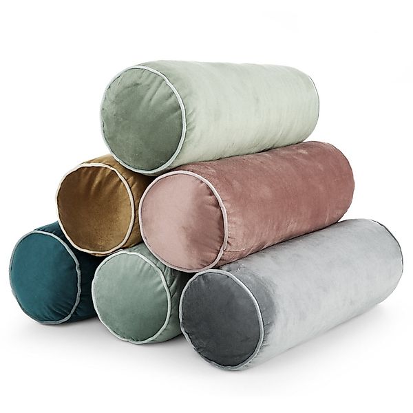 Eurofirany Kopfkissen NACKENROLLE AUS SAMT, Kissenrolle, Dekokissen, Sofaki günstig online kaufen