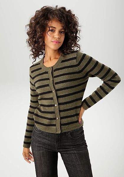 Aniston CASUAL Strickjacke im Streifen-Dessin günstig online kaufen