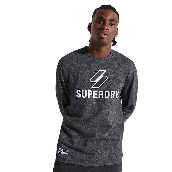 Superdry Code Logo Apq Langarm-t-shirt L Low Light Black Grit günstig online kaufen