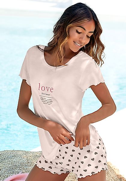 Vivance Dreams Shorty, (2 tlg.), mit Kräuselsäumen günstig online kaufen