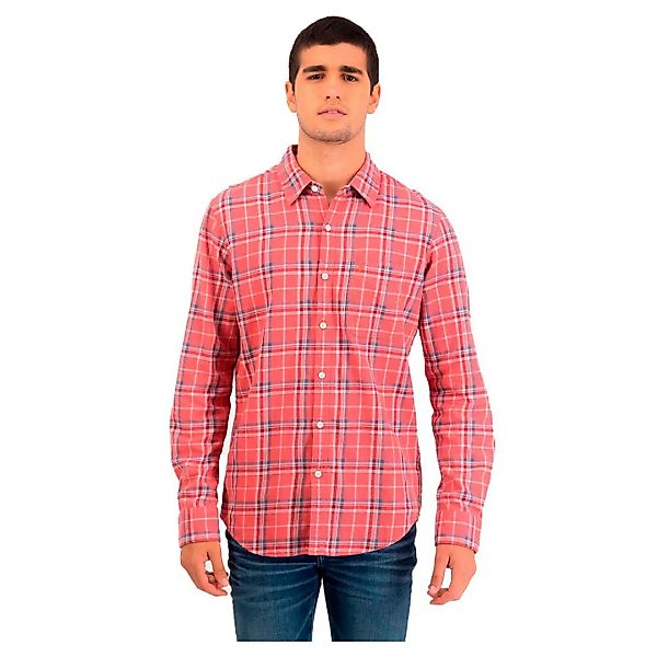 American Eagle Slim Fit Button-up Langarm Hemd L Washed Red günstig online kaufen