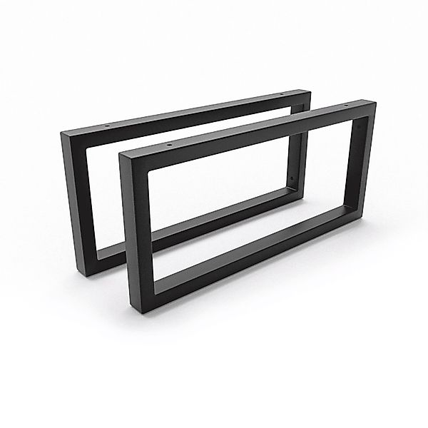 HEVVA Waschtischhalterung RHEIN 20 cm Hoch 45 cm Tief 2er Set Schwarz günstig online kaufen