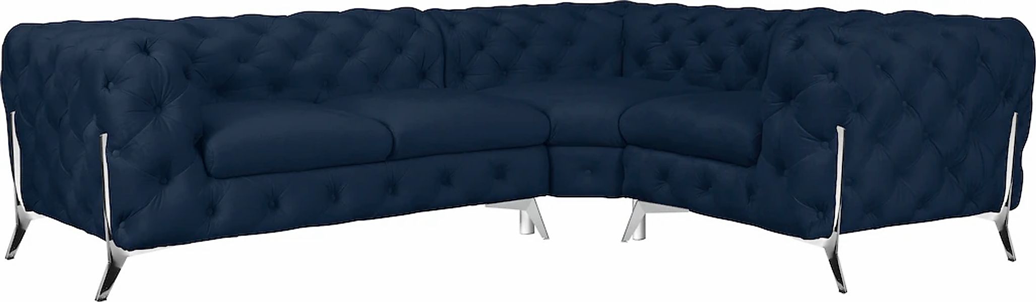 Home affaire Chesterfield-Sofa "Amaury L-Form" moderne Chersterfield-Optik, günstig online kaufen