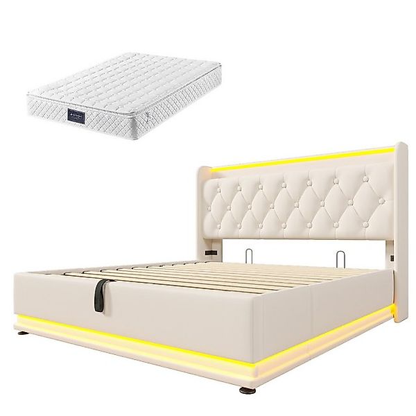 Gotagee Polsterbett Doppelbett Einzelbett 160x200cm Lagerbett Jugendbett Mi günstig online kaufen