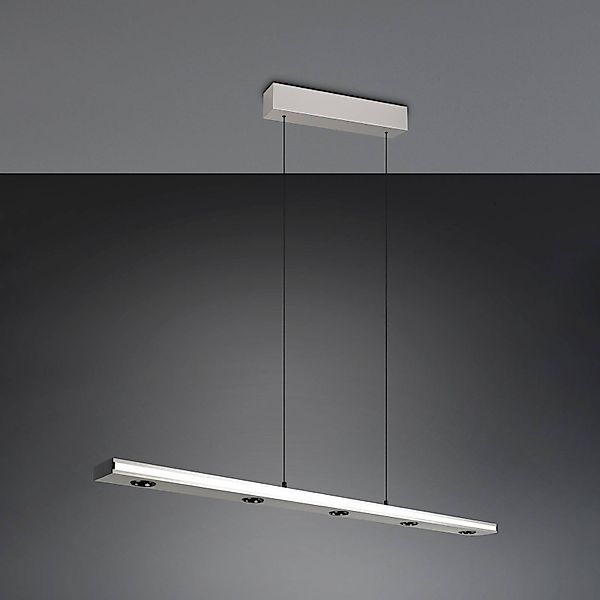 LED-Hängelampe Graham, nickel, Metall, up/down, CCT, Dimmer günstig online kaufen