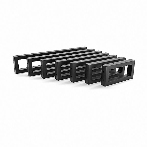 HEVVA Waschtischhalterung RHEIN 10 cm Hoch 20 cm Tief 2er Set Schwarz günstig online kaufen