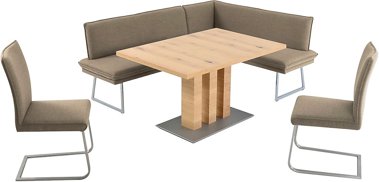 K+W Komfort & Wohnen Essgruppe "Santos III" 4 Stk. tlg. gepolsterte Eckbank günstig online kaufen