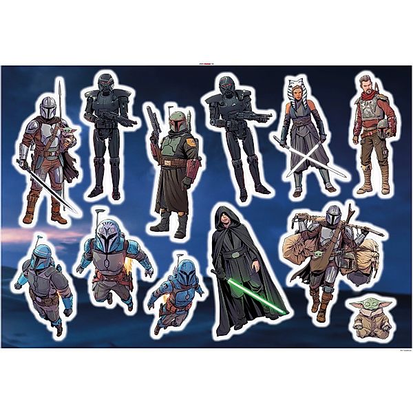 Komar Deko-Sticker Mandalorian Figures 100 x 70 cm gerollt günstig online kaufen