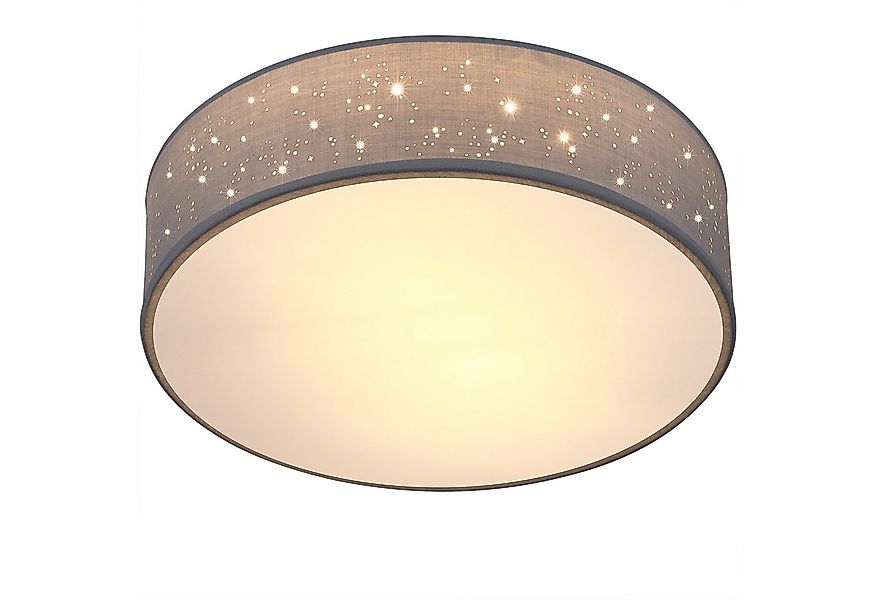 monzana Deckenleuchte, 38 cm, Sternenhimmel Rund Stoffschirm 38 cm 2-Flammi günstig online kaufen