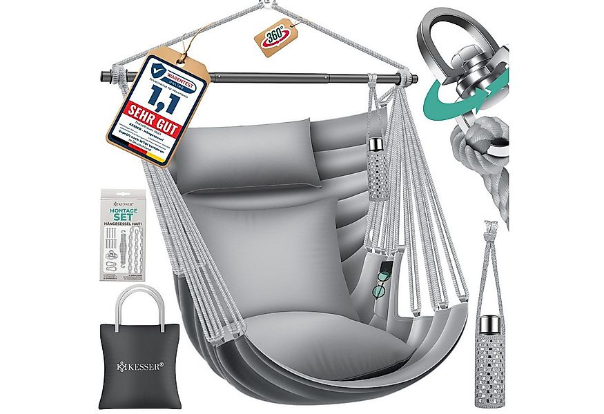KESSER Hängesessel Haiti 150kg Traglast, Indoor & Outdoor Hängestuhl (Hänge günstig online kaufen