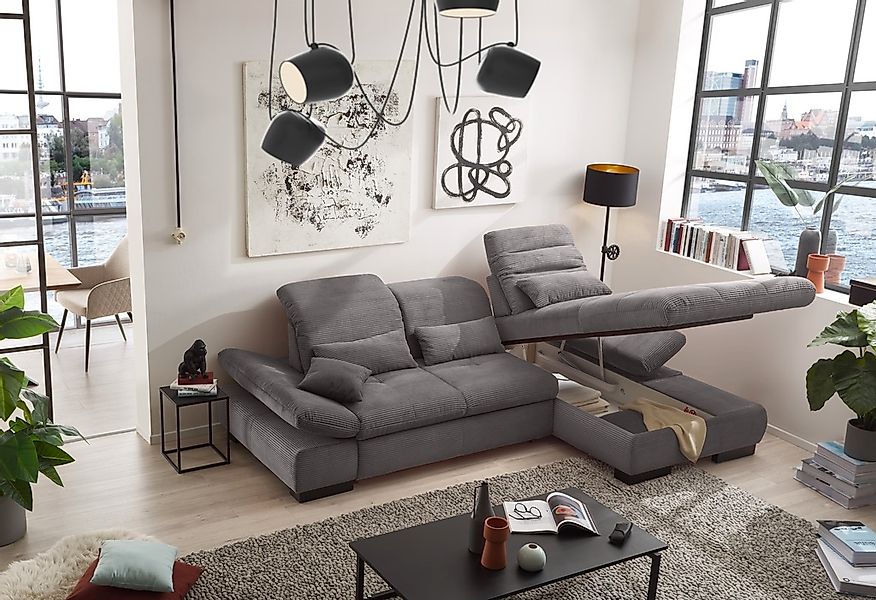 set one by Musterring Ecksofa "SO4100 V", mit verstellbaren Kopfteilen, wah günstig online kaufen