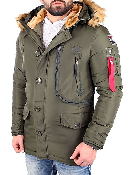 Reslad Winterjacke Reslad Winter-Jacke Herren-Parka Kapuzen günstig online kaufen