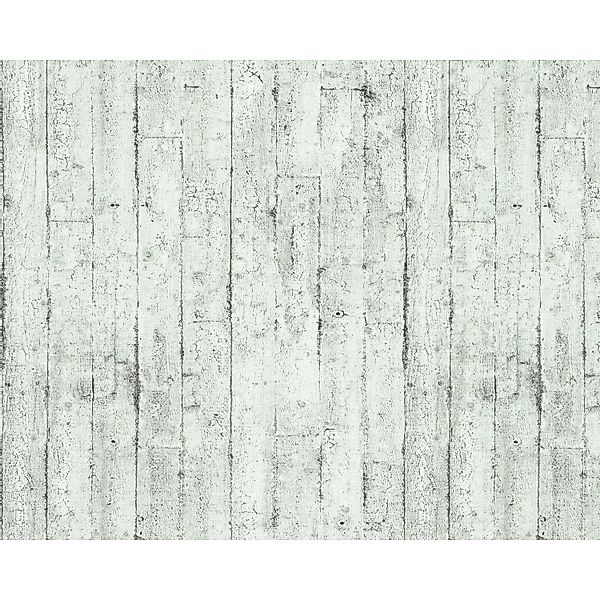 EDEM 81108BR00 Holz Tapete Shabby Chic Matt Weiß Grau Anthrazit 1,06 m x 10 günstig online kaufen