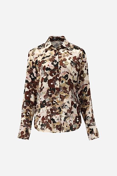Hemdbluse tailliert mit Print günstig online kaufen