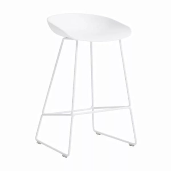 Barhocker About a stool AAS 38 LOW plastikmaterial weiß / H 65 cm - Recycel günstig online kaufen