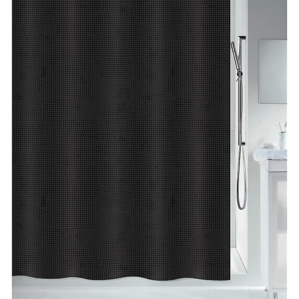 Spirella Duschvorhang Georges 120 cm x 200 cm Schwarz günstig online kaufen