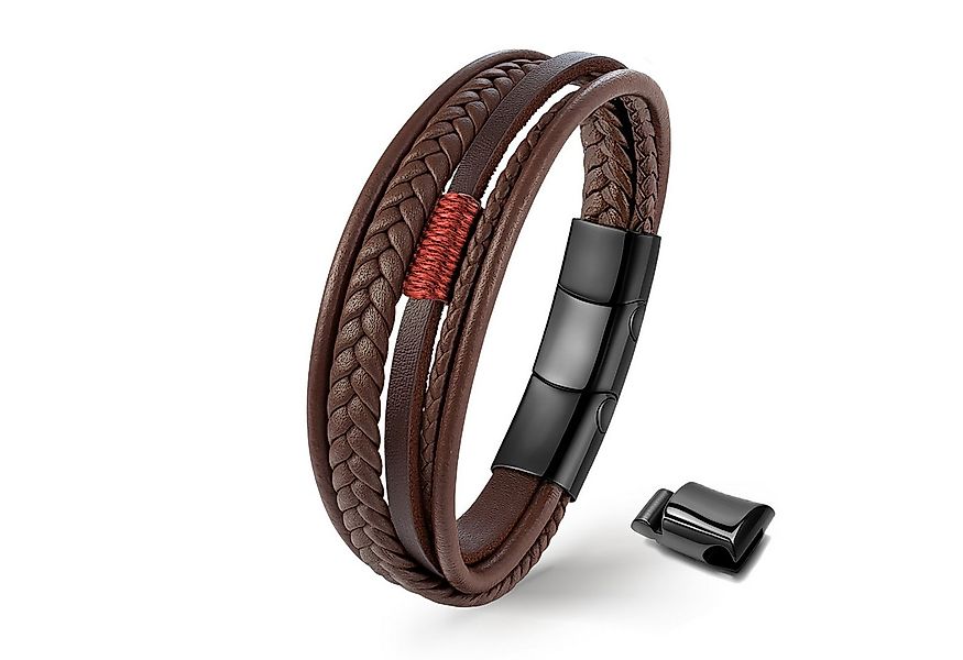 UNIQAL.de Lederarmband Unisex geflochten, Echtleder & Edelstahl, Modell Cla günstig online kaufen