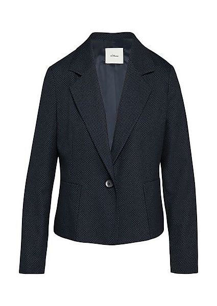 s.Oliver BLACK LABEL Longblazer - Damen-Blazer mit feinem Punktmuster im kl günstig online kaufen