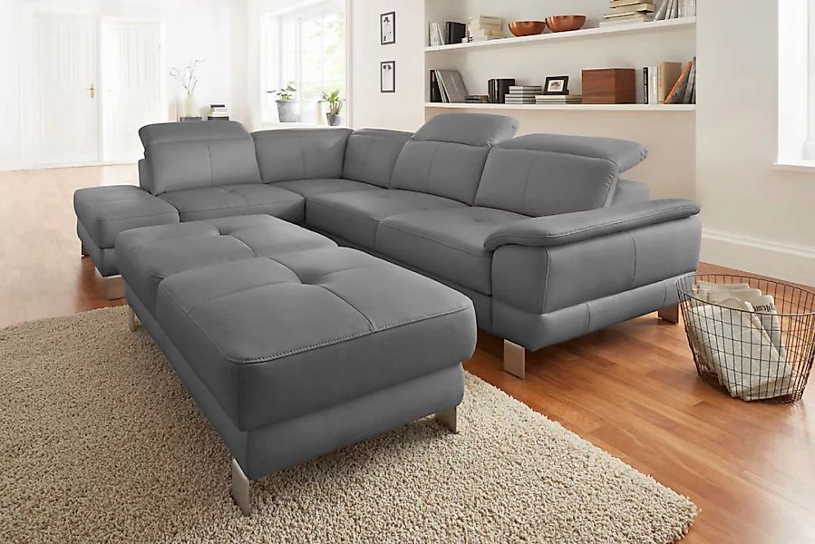 exxpo - sofa fashion Ecksofa "Mantua, L-Form", mit Kopf- bzw. Rückenverstel günstig online kaufen