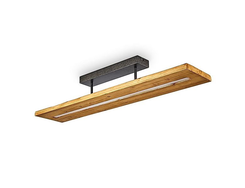 hofstein Deckenleuchte »Volano« dimmbare Deckenlampe aus dunklem Holz und M günstig online kaufen