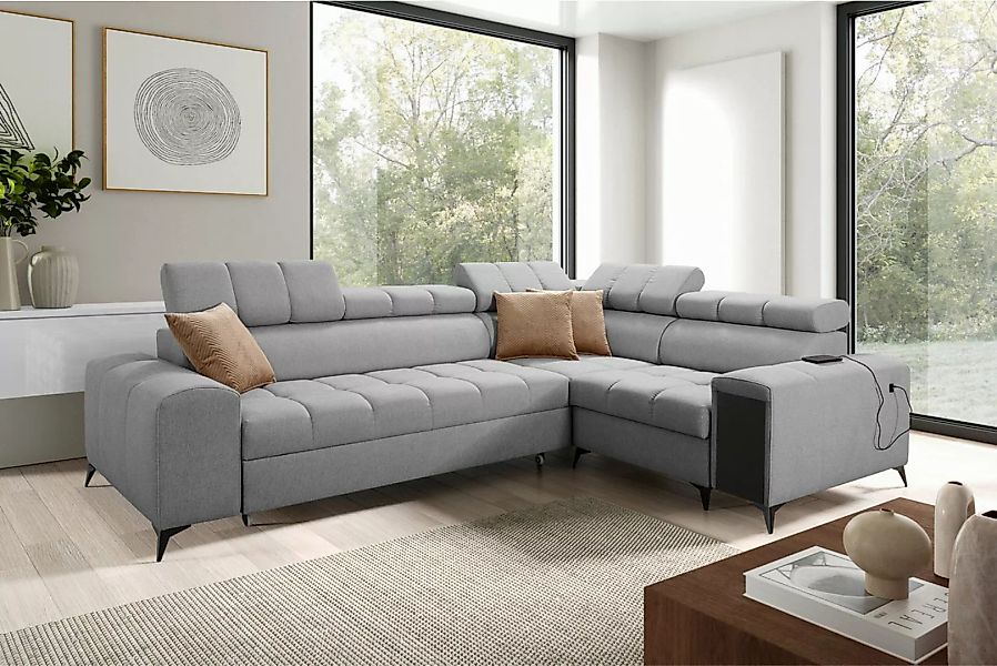 Kaiser Möbel Ecksofa Elegantes Ecksofa mit modischer Steppung,GRECO II Avra günstig online kaufen