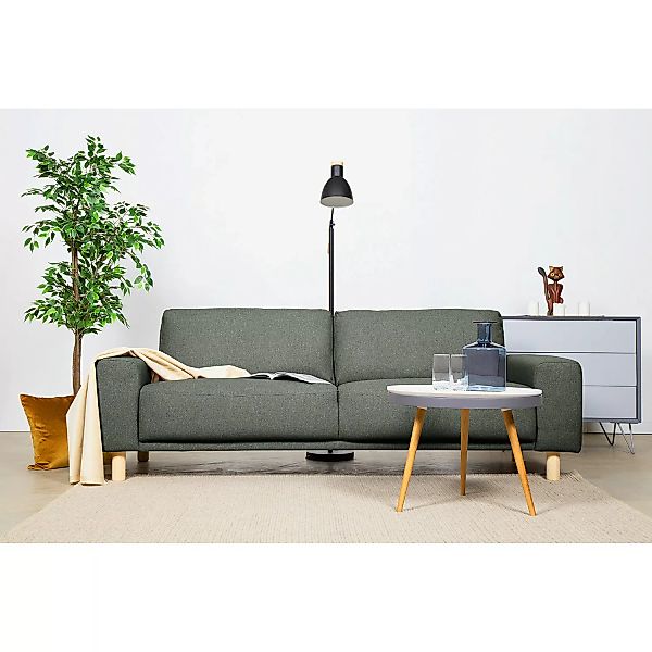 home24 Mørteens Sofa Kotila 3-Sitzer Grau Polyester 228x82x92 cm (BxHxT) Sk günstig online kaufen