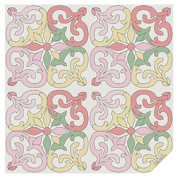 Tulup Fensterfolie Blumenschmuck Sichtschutzfolie Fenster 100x100 cm Rot Bl günstig online kaufen