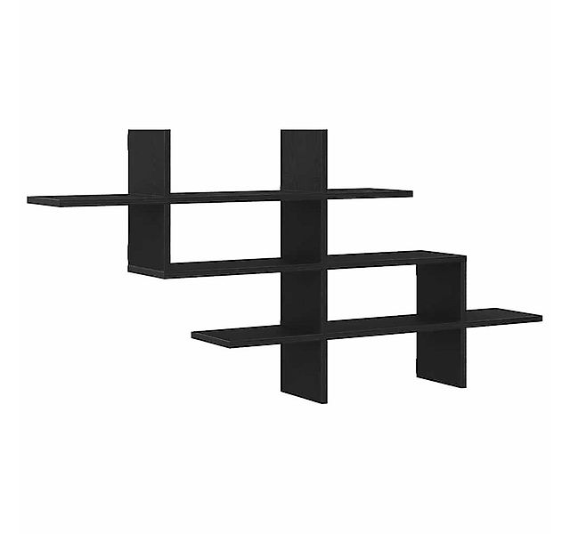 vidaXL Regal Wandregal Schwarz Eichen-Optik 124,5x18x60,5 cm Holzwerkstoff, günstig online kaufen