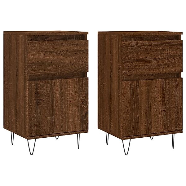 vidaXL Sideboards 2 Stk Braun Eichen-Optik 40x35x70 cm Holzwerkstoff 831163 günstig online kaufen
