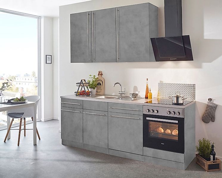 wiho Küchen Küchenzeile »Chicago«, ohne E-Geräte, Breite 220 cm günstig online kaufen