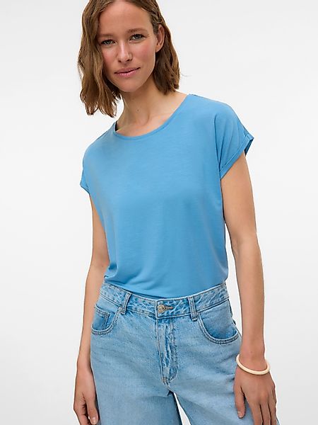 Vero Moda Rundhalsshirt "VMAVA PLAIN SS TOP GAJRS NOOS" günstig online kaufen