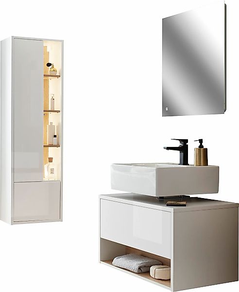 Home affaire Badmöbel-Set "Studio Line, Bad im modernen Design, 3-teiliges günstig online kaufen