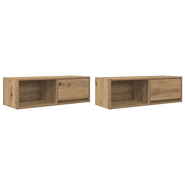 vidaXL TV-Schränke 2 Stk Artisan-Eiche 80x31x25,5 cm Holzwerkstoff 861471 günstig online kaufen