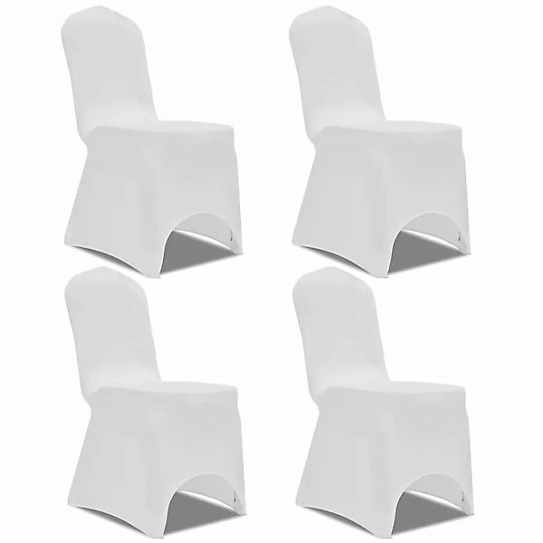 Stretch Stuhlbezug 4 Stück Weiß günstig online kaufen