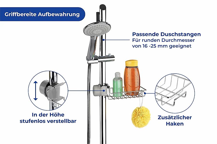 WENKO Duschablage Duschablage Edelstahl, 1 Ablage günstig online kaufen
