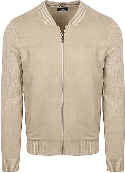State Of Art Strickjacke Zip Bomber Beige - Größe 3XL günstig online kaufen