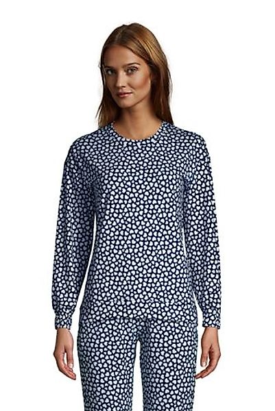 Pyjama-Sweatshirt aus Stretch-Jersey, Damen, Größe: S Normal, Blau, by Land günstig online kaufen