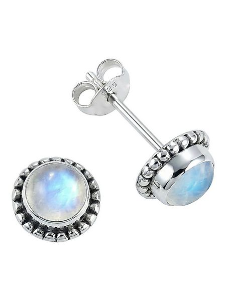 mantraroma Paar Ohrstecker PUNTI rund klein aus 925 Silber mit Regenbogen M günstig online kaufen