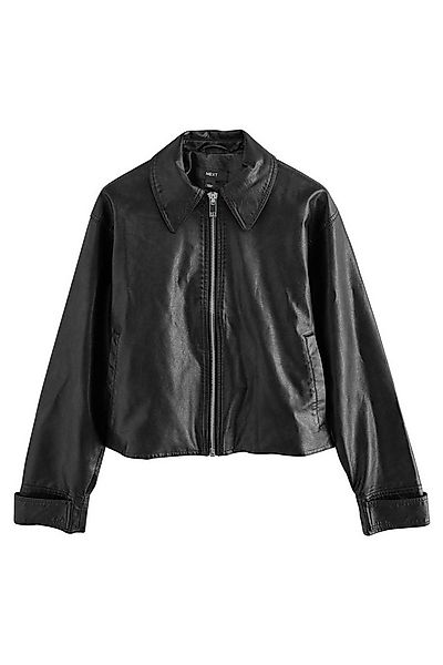 Next Lederjacke Kunstlederjacke mit durchgehendem Reißverschluss (1-St) günstig online kaufen
