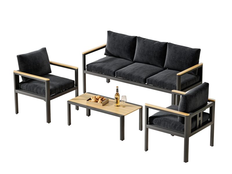 MeXo Gartenlounge-Set Balkonmöbel Set für 4-5 günstig online kaufen