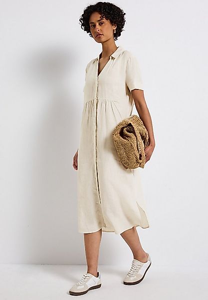 STREET ONE Midikleid aus Leinen und kurzarm günstig online kaufen