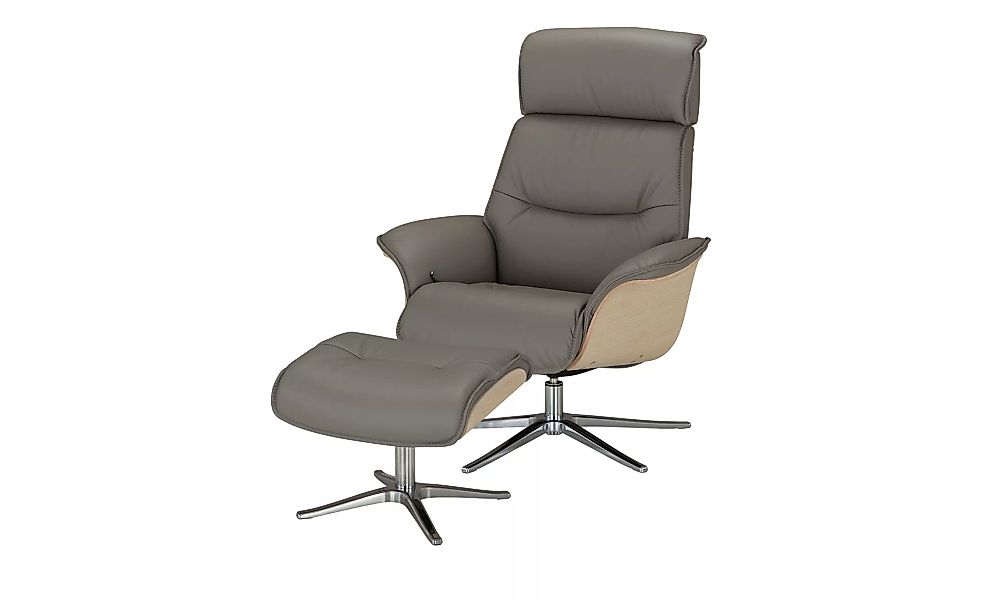 Nordic Life Sessel-Hocker-Set  ISPA5300 ¦ grau Polstermöbel > Sessel > Fern günstig online kaufen