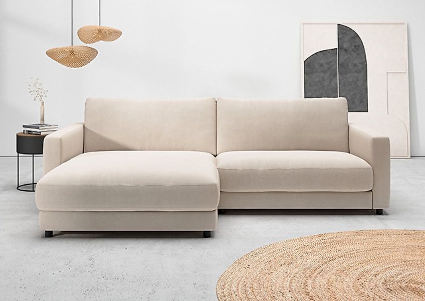 Home affaire Ecksofa »Ecksofa Jiro, L-Form, große Sitztiefe, Breite 265 cm« günstig online kaufen