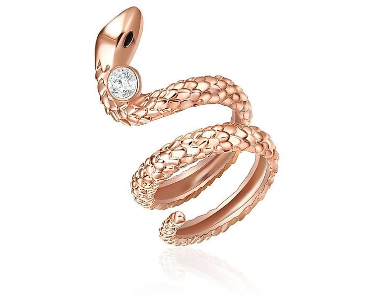 Lulu & Jane Fingerring Schlange roségold, mit Schlange günstig online kaufen
