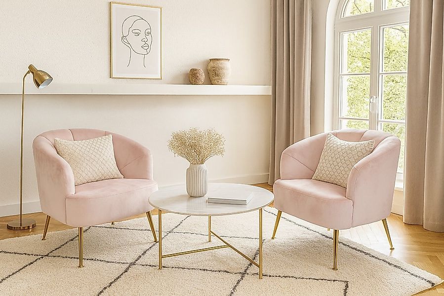 moebel-direkt-online Loungesessel Moderner Polstersessel mit goldfarben bes günstig online kaufen