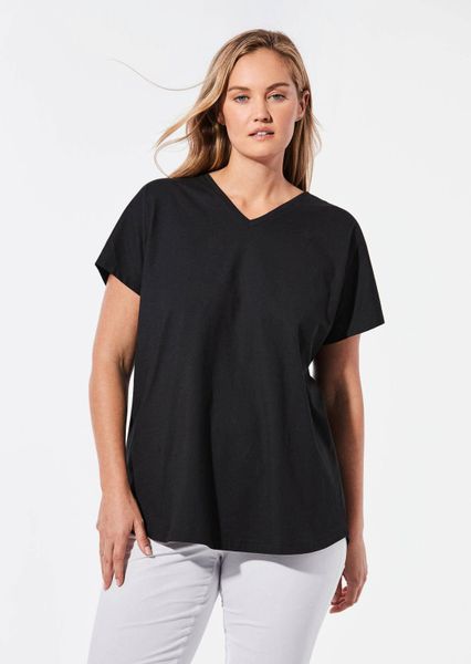 GOLDNER T-Shirt Shirt mit V-Ausschnitt (CURVY, günstig online kaufen