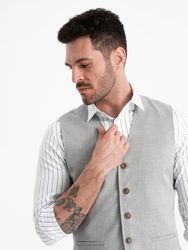 OMBRE Anzugweste Herren-Jacquard-Anzugweste ohne Revers günstig online kaufen