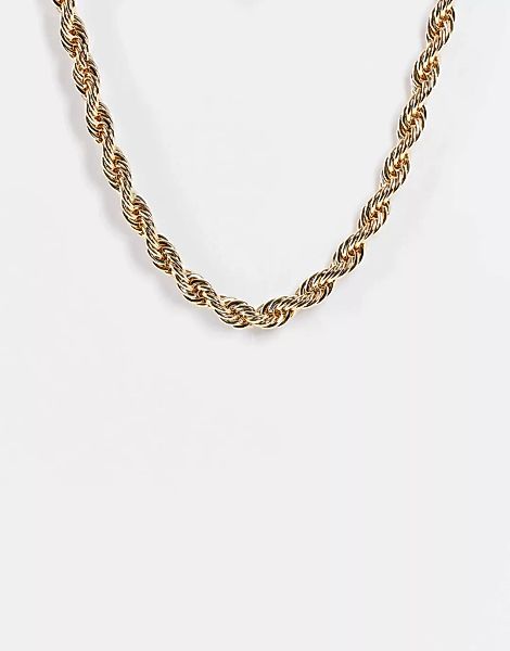 Liars & Lovers – Goldfarbene Halskette mit grober, gedrehter Kettenreihe günstig online kaufen