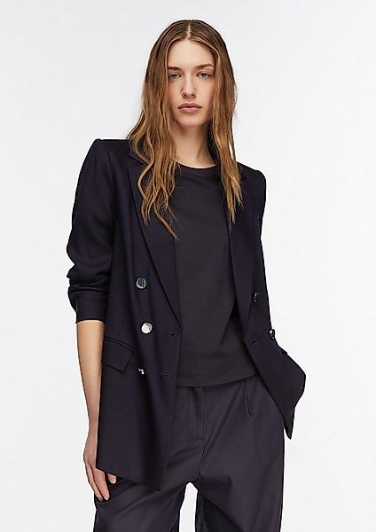 comma Jackenblazer Indoor-Blazer Doppelreihiger Blazer aus Viskosemix mit P günstig online kaufen